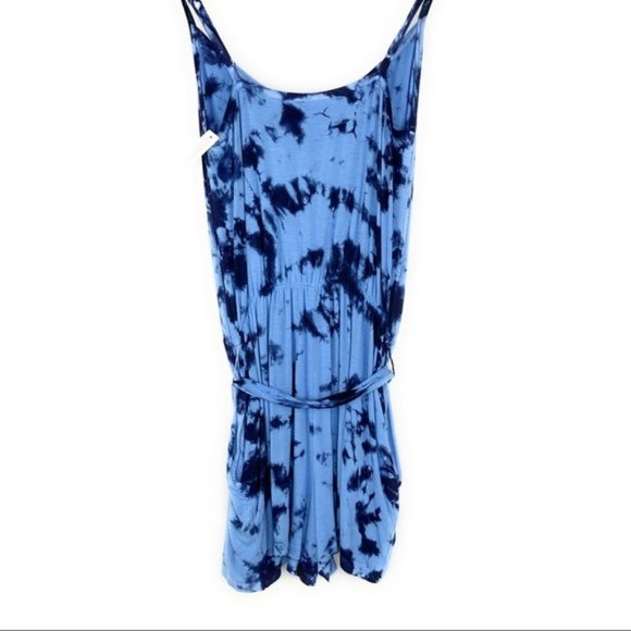 NWT BP Tiedye Belted Romper in Blue - Picture 7 of 7